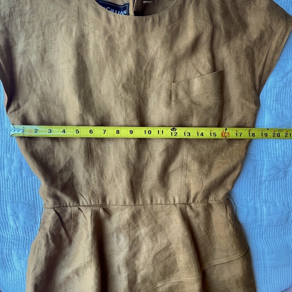 NWOT ST. GILLIAN VINTAGE 80’s 100% LINEN DRESS - Picture 13 of 15